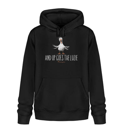 And up goes the Luzie · Unisex Bio Hoodie-Unisex Bio Hoodie-Black-XS-Mooinzen