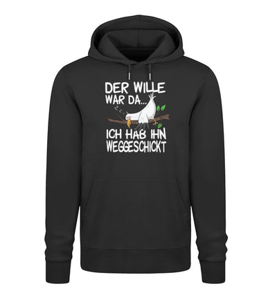 Der Wille war da weggeschickt · Unisex Premium Bio Hoodie 2.0-Unisex Premium Bio Hoodie 2.0-Black-XS-Mooinzen