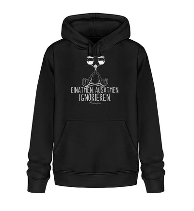 Einatmen Ausatmen ignorieren · Unisex Bio Hoodie-Unisex Bio Hoodie-Black-XS-Mooinzen