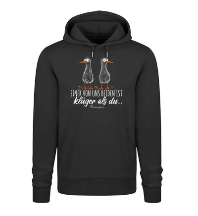 Einer von uns beiden ist klüger als Du! · Unisex Premium Bio Hoodie 2.0-Unisex Premium Bio Hoodie 2.0-Black-XS-Mooinzen