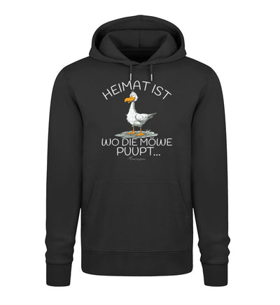 Heimat ist wo die Möwe Pupt · Unisex Premium Bio Hoodie 2.0-Unisex Premium Bio Hoodie 2.0-Black-XS-Mooinzen