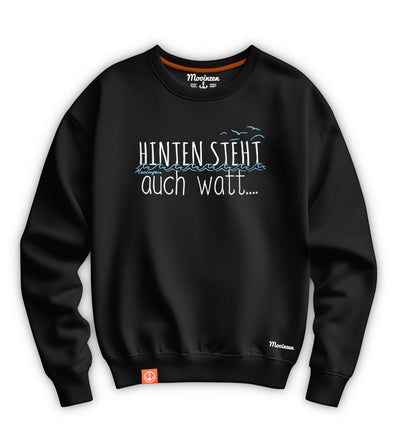 Hinten auch watt · Unisex Signature Bio Sweatshirt (merzerisiert)-Unisex Signature Bio Sweatshirt-black-beauty-S-Mooinzen