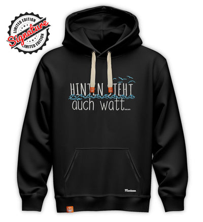 Hinten steht auch Watt (Stick) · Unisex Basic Signature Bio Hoodie-Unisex Basic Signature Bio Hoodie-black-beauty-S-Mooinzen