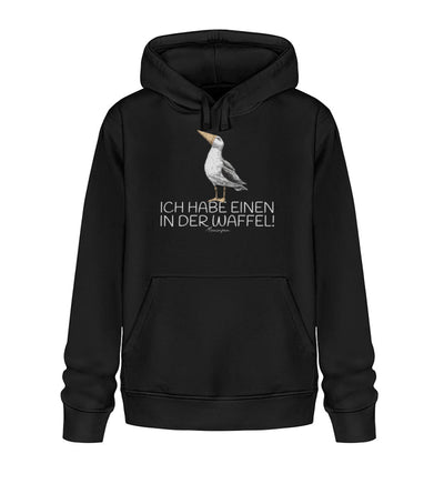 Ich habe einen in der Waffel · Unisex Bio Hoodie-Unisex Bio Hoodie-Black-XS-Mooinzen