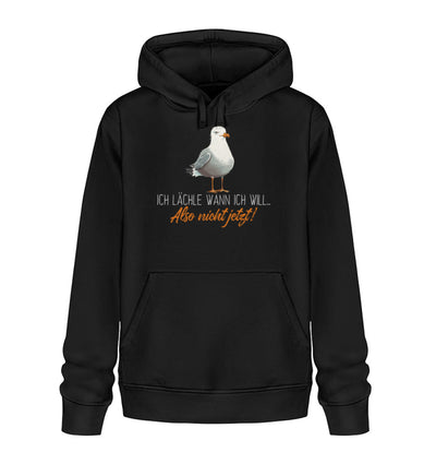 Ich lächle wann ich will · Unisex Bio Hoodie-Unisex Bio Hoodie-Black-XS-Mooinzen