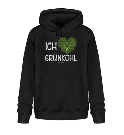 Ich liebe Grünkohl · Unisex Bio Hoodie-Unisex Bio Hoodie-Black-XS-Mooinzen