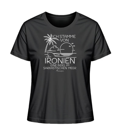 Ich stamme von Ironien Sarkastischen Meer · Damen Premium Bio T-Shirt 2.0-Damen Premium Bio T-Shirt 2.0-Black-XS-Mooinzen