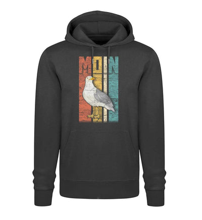 Moin Möwe Retro · Unisex Premium Bio Hoodie 2.0-Unisex Premium Bio Hoodie-Black-XS-Mooinzen