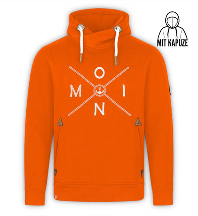 Moin Simple Seil (Stick) · Unisex Bio Schalkragen Hoodie-Unisex Bio Schalkragen Hoodie-scarlet ibis-S-Mooinzen