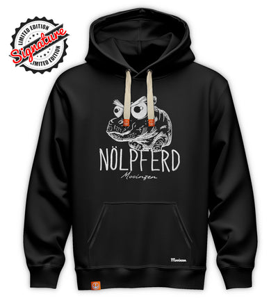 Nölpferd (Stick) · Unisex Basic Signature Bio Hoodie-Unisex Basic Signature Bio Hoodie-black-beauty-S-Mooinzen