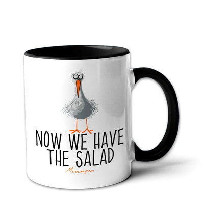 Now we have the Salad · Keramiktasse Zweifarbig-Keramik Tasse Zweifarbig-schwarz-330ml-Mooinzen