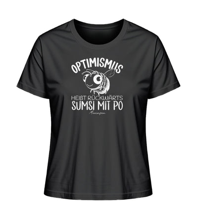 Optimismus rückwärts Sumsi mit Po · Damen Premium Bio T-Shirt 2.0-Damen Premium Bio T-Shirt 2.0-Black-XS-Mooinzen