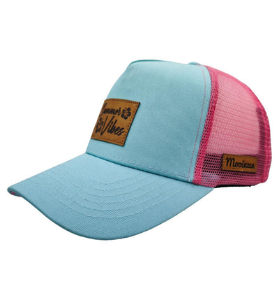 Summer Vibes · Trucker Cap-Trucker Cap-pink/blue-One size-Mooinzen